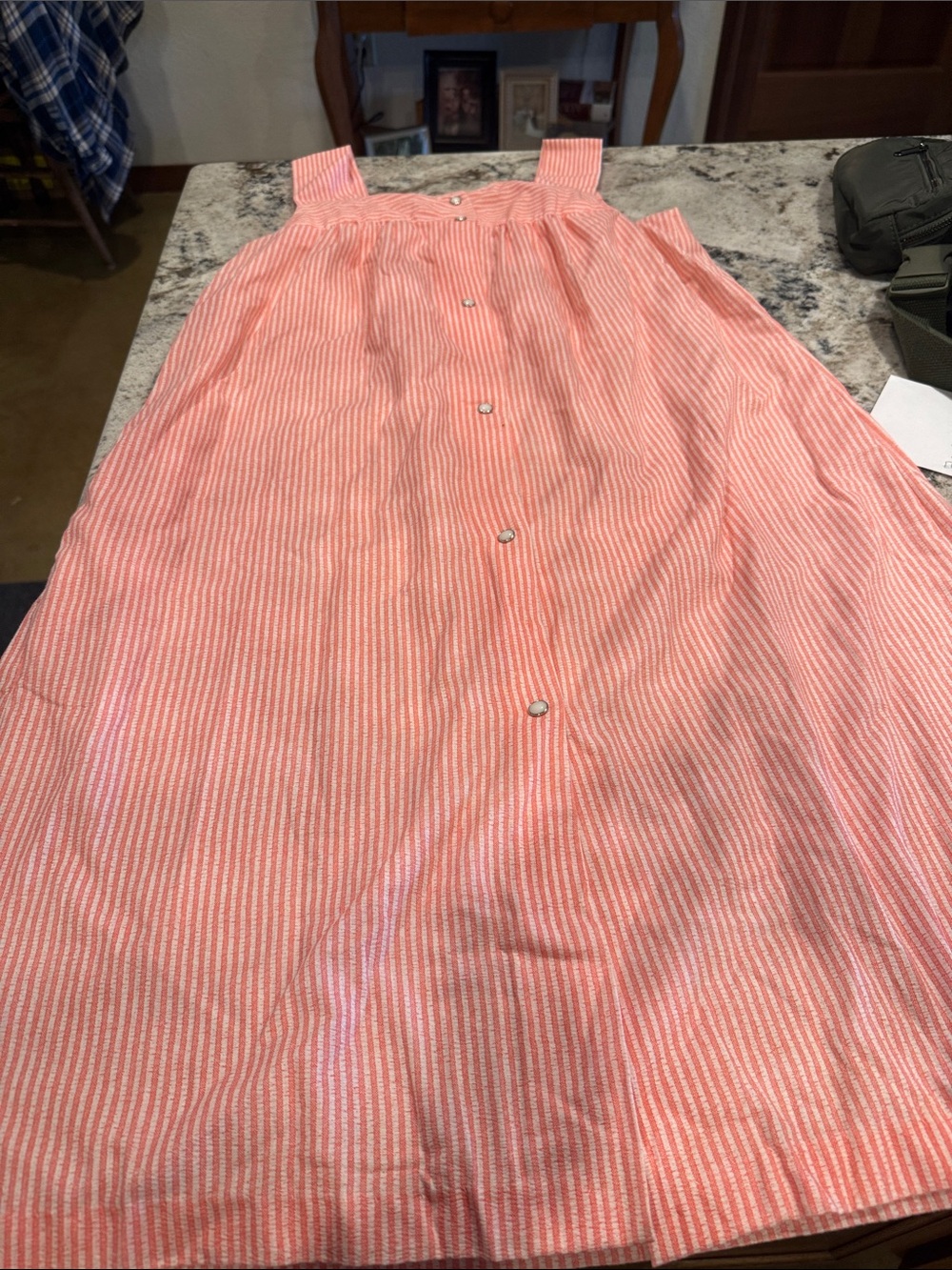 Pink Stripe Button-Front Nightgown - Unbranded